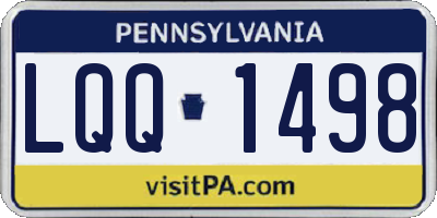 PA license plate LQQ1498