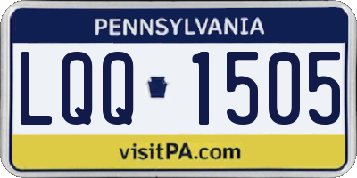 PA license plate LQQ1505