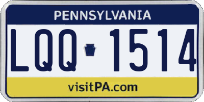 PA license plate LQQ1514
