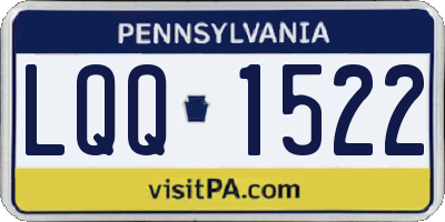 PA license plate LQQ1522