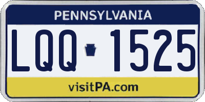 PA license plate LQQ1525