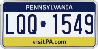 PA license plate LQQ1549