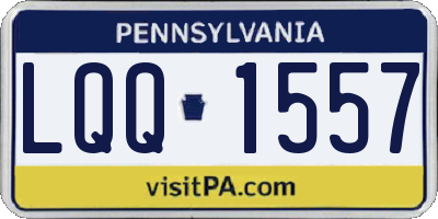 PA license plate LQQ1557
