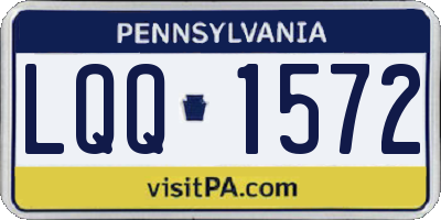 PA license plate LQQ1572