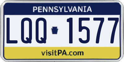 PA license plate LQQ1577