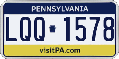 PA license plate LQQ1578
