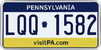 PA license plate LQQ1582