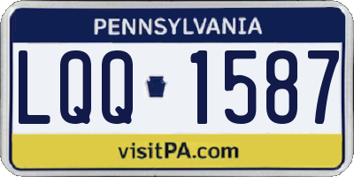 PA license plate LQQ1587