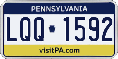 PA license plate LQQ1592