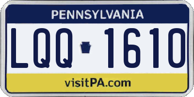 PA license plate LQQ1610
