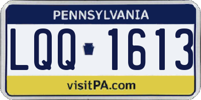 PA license plate LQQ1613