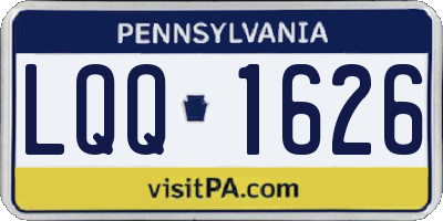 PA license plate LQQ1626