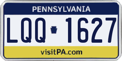 PA license plate LQQ1627