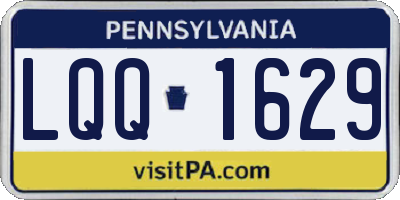 PA license plate LQQ1629