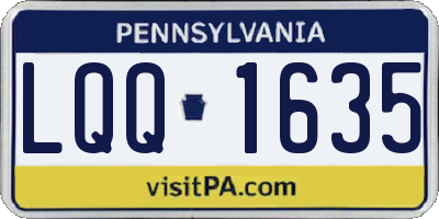 PA license plate LQQ1635