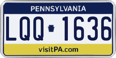 PA license plate LQQ1636