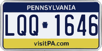 PA license plate LQQ1646
