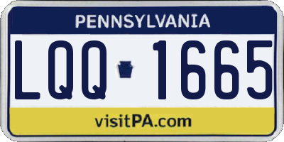 PA license plate LQQ1665