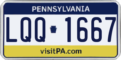 PA license plate LQQ1667