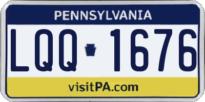 PA license plate LQQ1676