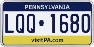PA license plate LQQ1680