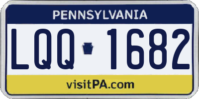 PA license plate LQQ1682