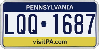 PA license plate LQQ1687