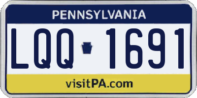PA license plate LQQ1691
