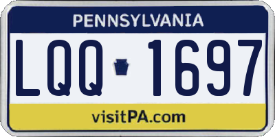 PA license plate LQQ1697