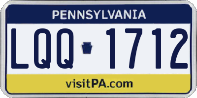 PA license plate LQQ1712