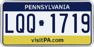 PA license plate LQQ1719
