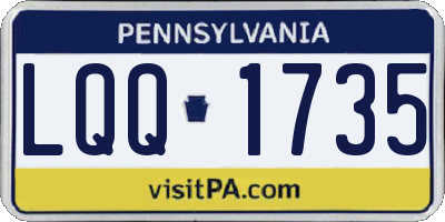 PA license plate LQQ1735