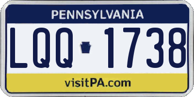 PA license plate LQQ1738