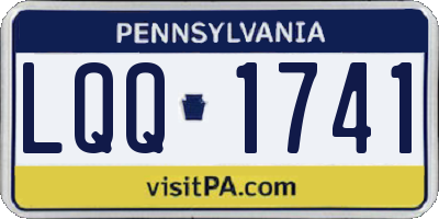 PA license plate LQQ1741