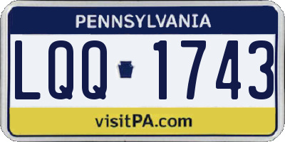 PA license plate LQQ1743