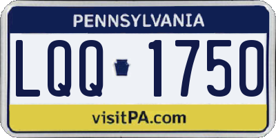 PA license plate LQQ1750