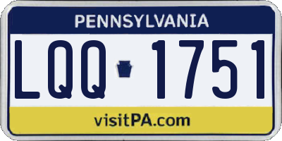 PA license plate LQQ1751