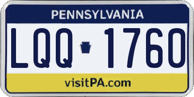 PA license plate LQQ1760