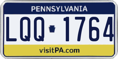 PA license plate LQQ1764
