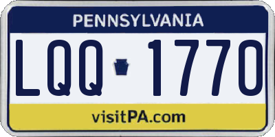 PA license plate LQQ1770