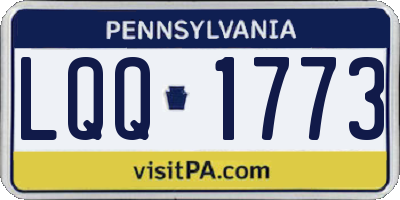 PA license plate LQQ1773