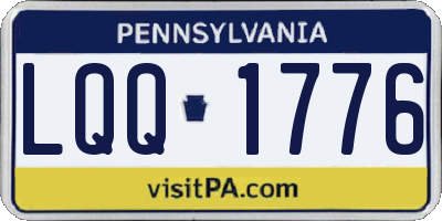 PA license plate LQQ1776