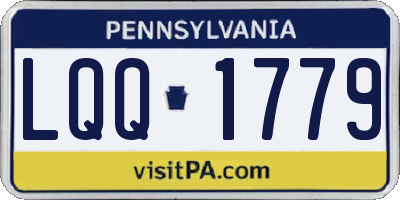 PA license plate LQQ1779