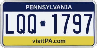 PA license plate LQQ1797
