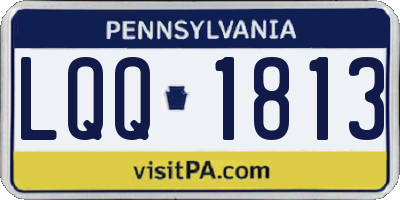 PA license plate LQQ1813