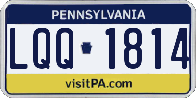 PA license plate LQQ1814