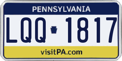 PA license plate LQQ1817