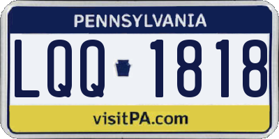 PA license plate LQQ1818