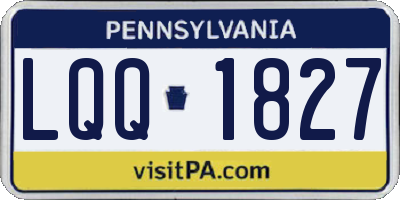 PA license plate LQQ1827