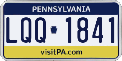 PA license plate LQQ1841